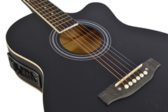 Electro Acoustic Guitar Matt Black Finish  40” Cutaway Dreadnought by Sotendo